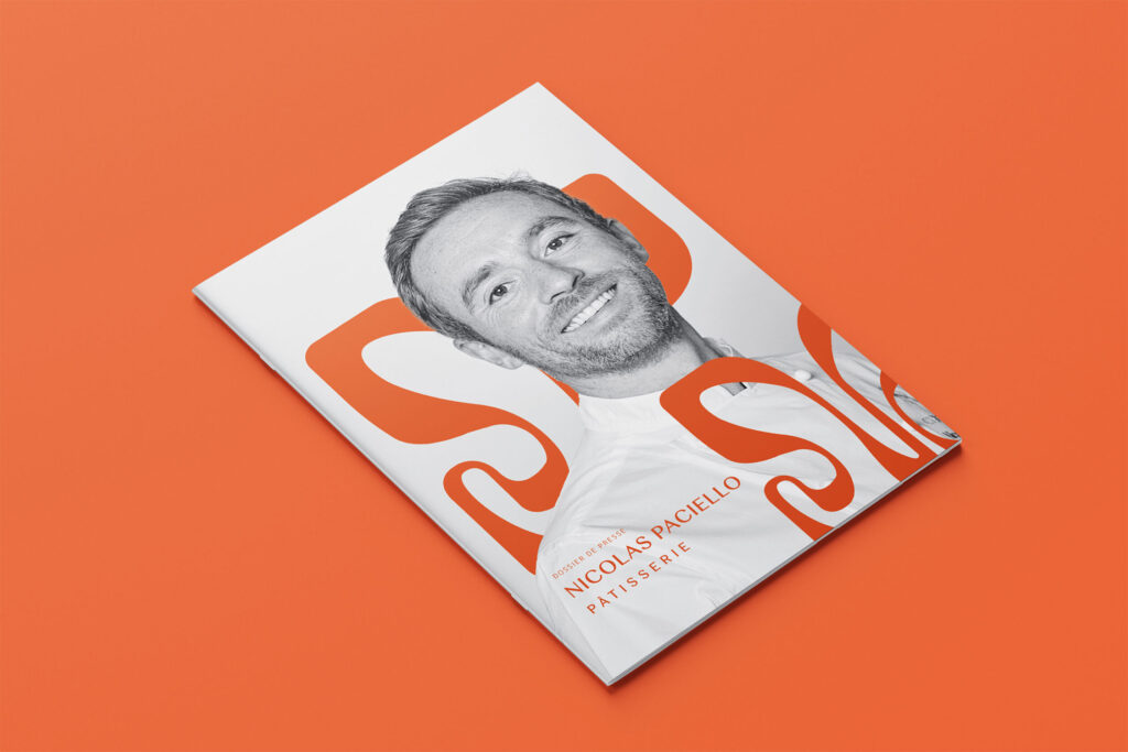 Couverture du dossier de presse du pâtissier Nicolas Paciello