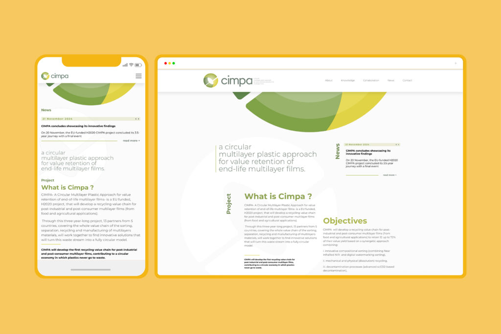 Interface UI cimpa projet européen